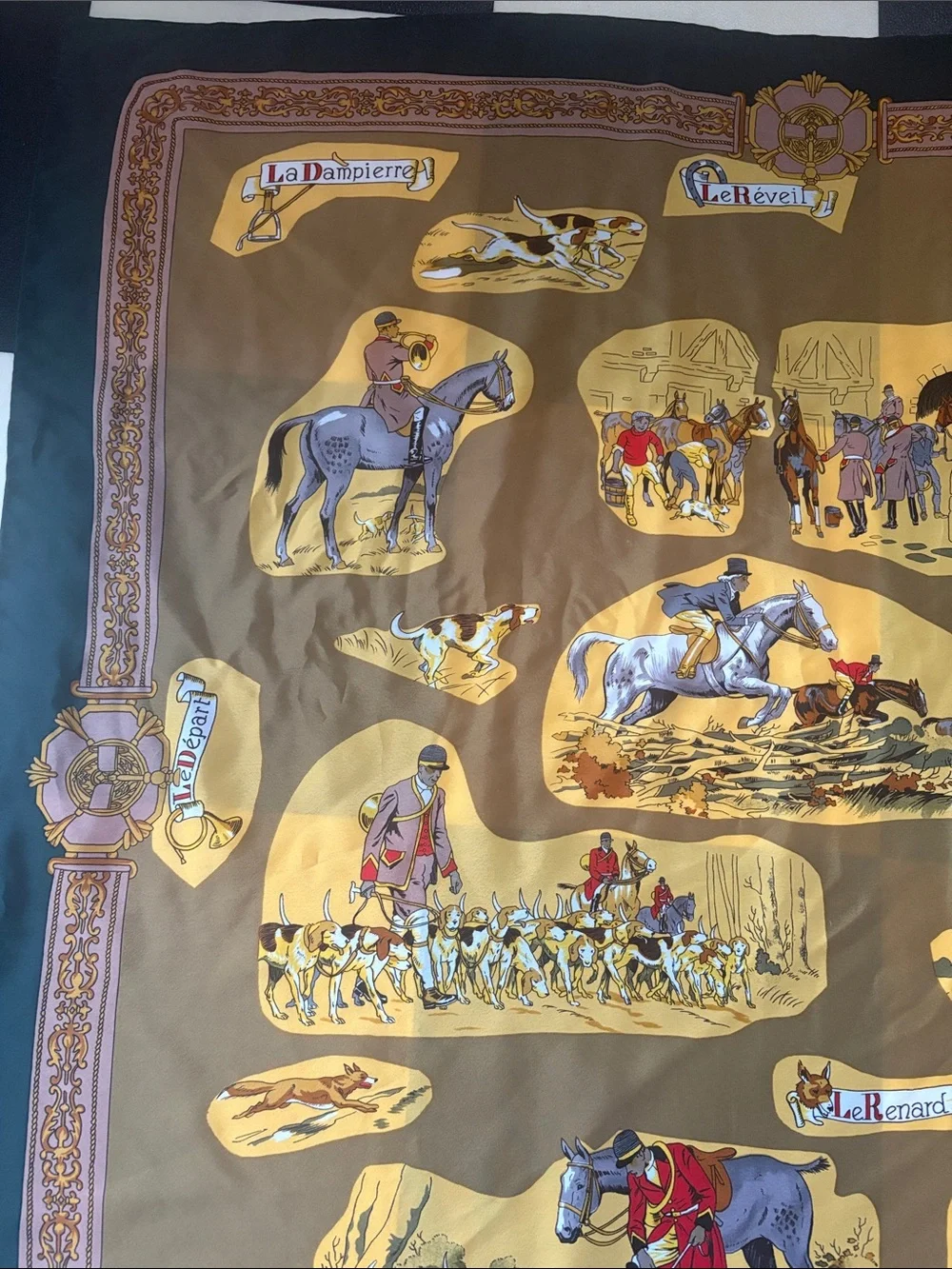 Vintage Gianni Versace 100% silk equestrian scarf
